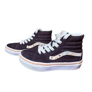 Vans Sk8-Hi Toddler Sneakers Kids 11.5 Black Floral High Top Skate Shoes